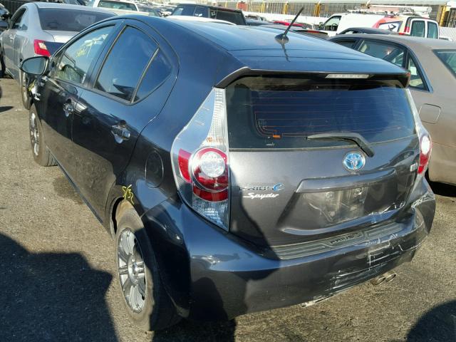 JTDKDTB37E1559732 - 2014 TOYOTA PRIUS C GRAY photo 3