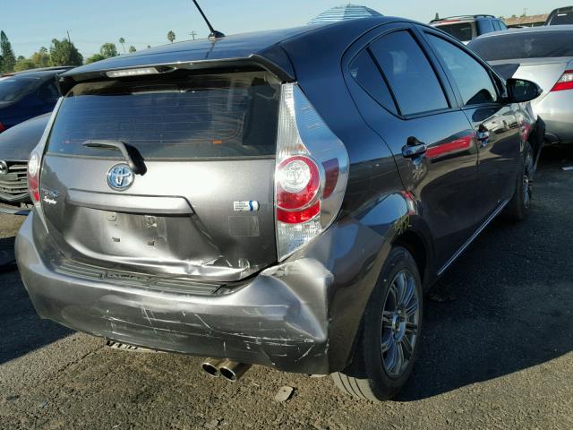 JTDKDTB37E1559732 - 2014 TOYOTA PRIUS C GRAY photo 4