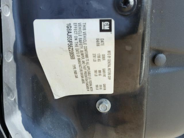 1G8AJ55F56Z206568 - 2006 SATURN ION LEVEL BLACK photo 10