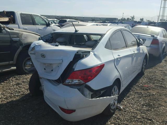 KMHCT4AE1EU620812 - 2014 HYUNDAI ACCENT GLS WHITE photo 4