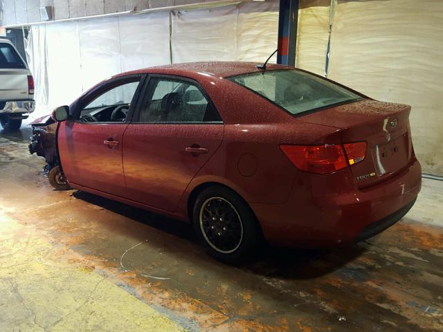 KNAFU4A21C5569675 - 2012 KIA FORTE EX MAROON photo 3