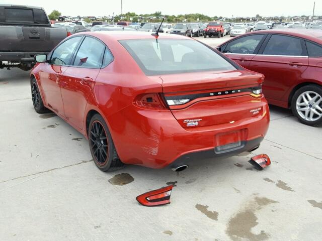 1C3CDFBB2ED675212 - 2014 DODGE DART SXT RED photo 3