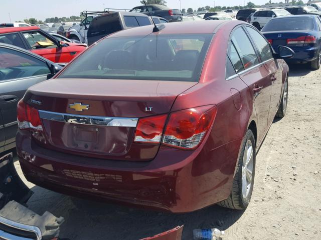 1G1PE5SB4F7285306 - 2015 CHEVROLET CRUZE LT BURGUNDY photo 4