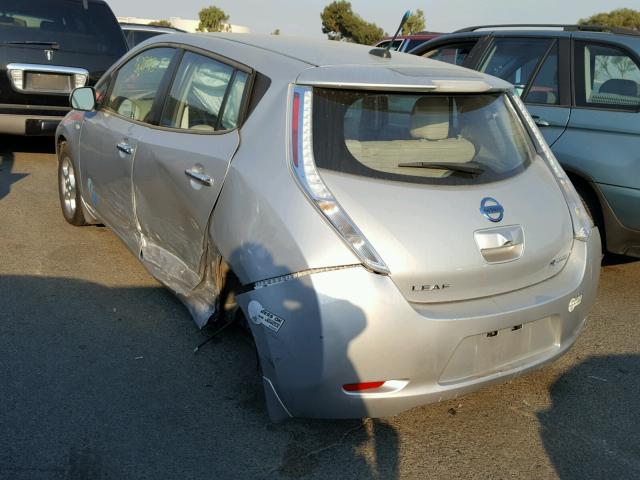 JN1AZ0CP1CT023456 - 2012 NISSAN LEAF SV SILVER photo 3