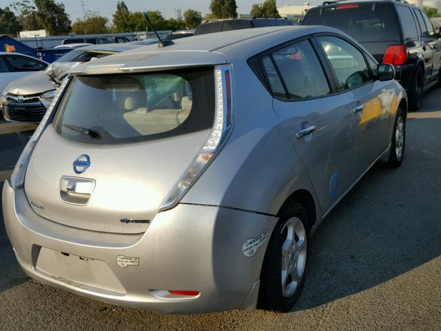 JN1AZ0CP1CT023456 - 2012 NISSAN LEAF SV SILVER photo 4