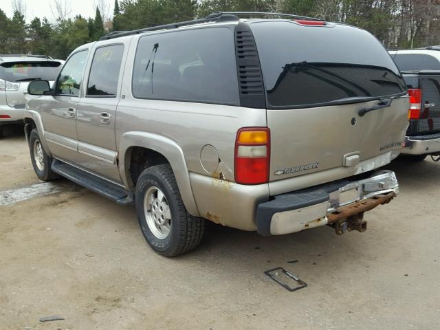 3GNFK16T21G201382 - 2001 CHEVROLET SUBURBAN BROWN photo 3