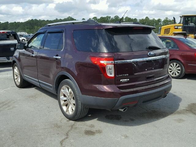 1FMHK7F8XBGA08969 - 2011 FORD EXPLORER RED photo 3