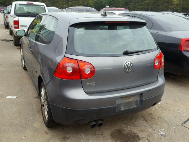 WVWEV71K07W114992 - 2007 VOLKSWAGEN NEW GTI GRAY photo 3