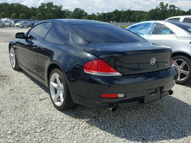 WBAEH73404B190380 - 2004 BMW 645 CI AUT BLACK photo 3