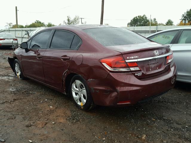 2HGFB2F58DH578644 - 2013 HONDA CIVIC LX MAROON photo 3