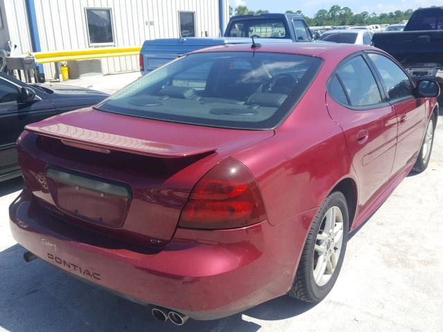 2G2WR554761203266 - 2006 PONTIAC GRAND PRIX MAROON photo 4