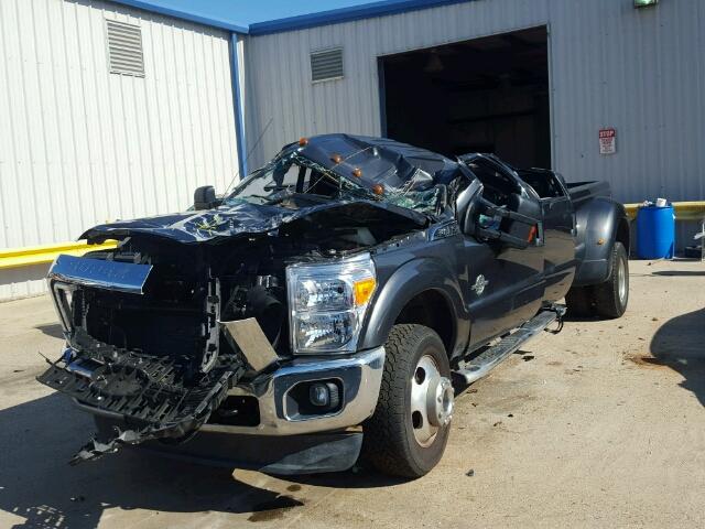1FT8W3DT8GED21000 - 2016 FORD F350 GRAY photo 2