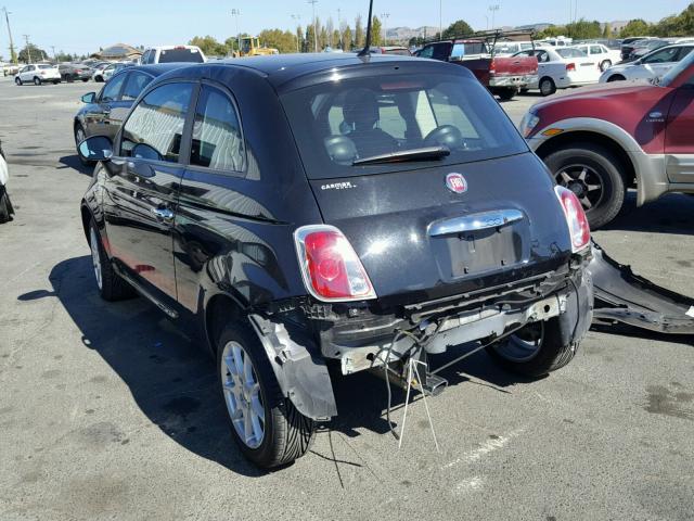 3C3CFFAR5CT386163 - 2012 FIAT 500 POP BLACK photo 3