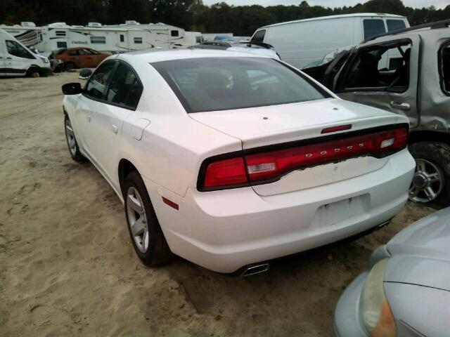 2B3CL1CT0BH550735 - 2011 DODGE CHARGER PO WHITE photo 3