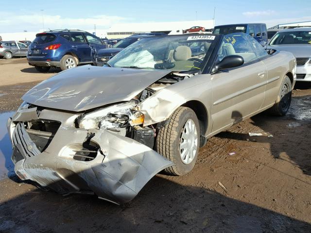 1C3EL45R44N268106 - 2004 CHRYSLER SEBRING GOLD photo 2