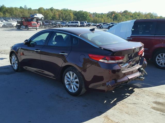 5XXGT4L33HG130643 - 2017 KIA OPTIMA LX MAROON photo 3