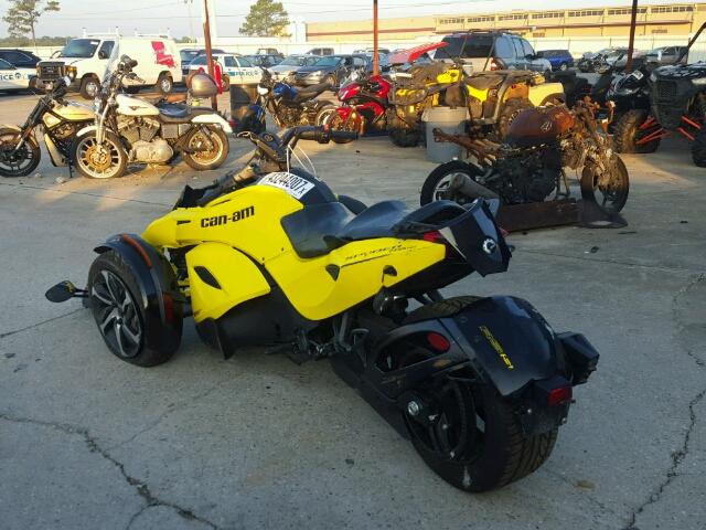 2BXNABC18EV000089 - 2014 CAN-AM SPYDER ROA YELLOW photo 3