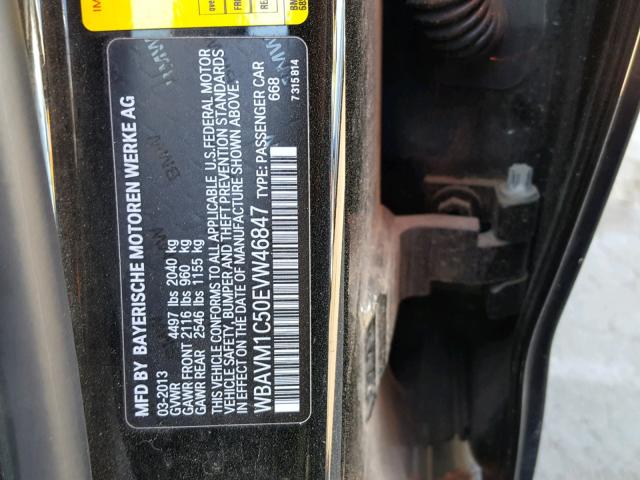 WBAVM1C50EVW46847 - 2014 BMW X1 SDRIVE2 黑色 照片 10