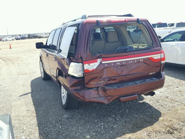 5LMJJ2JT7FEJ00607 - 2015 LINCOLN NAVIGATOR RED photo 3