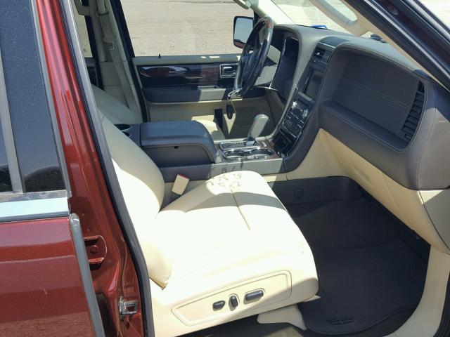 5LMJJ2JT7FEJ00607 - 2015 LINCOLN NAVIGATOR RED photo 5