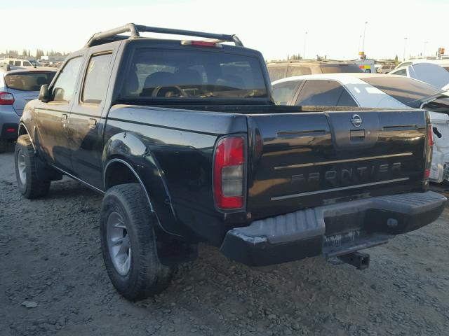 1N6MD27Y82C375064 - 2002 NISSAN FRONTIER C BLACK photo 3