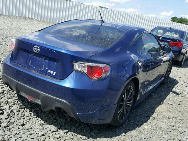 JF1ZNAA15D2700280 - 2013 TOYOTA SCION FR-S BLUE photo 4