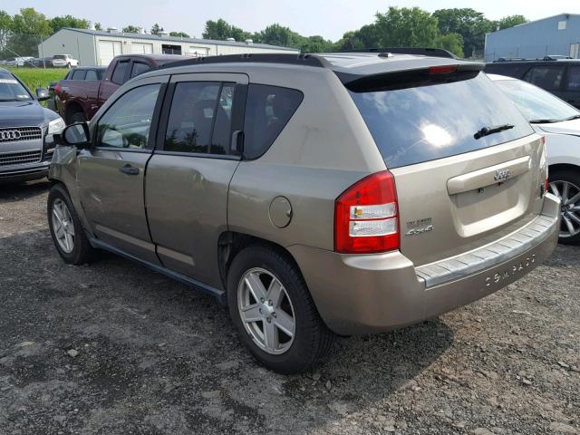 1J8FF47W27D167532 - 2007 JEEP COMPASS TAN photo 3