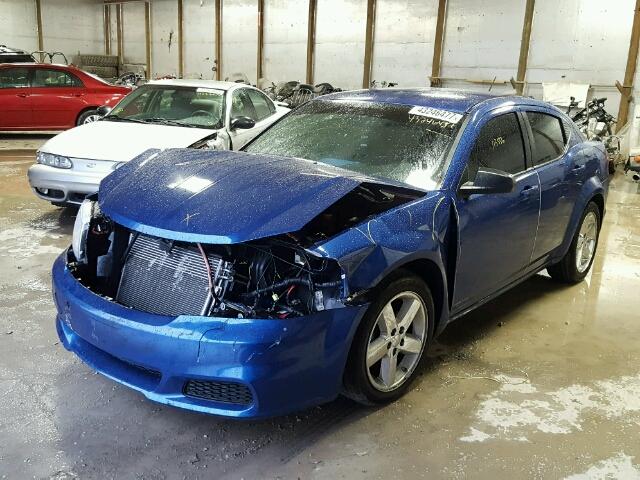 1C3CDZAB7DN531117 - 2013 DODGE AVENGER SE BLUE photo 2