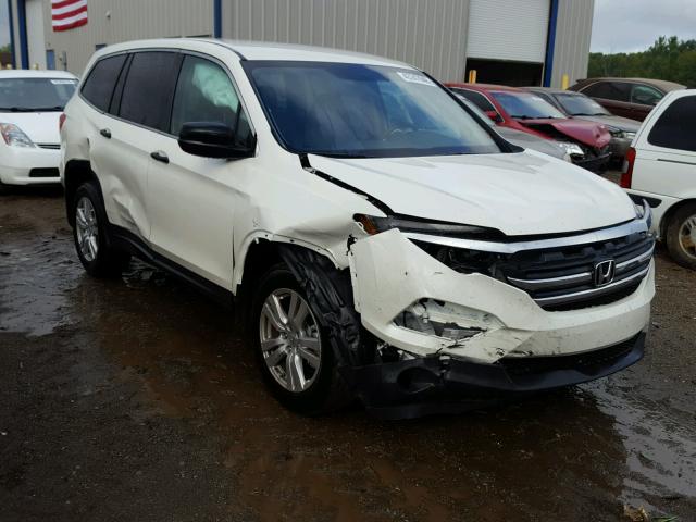 5FNYF5H19JB018835 - 2018 HONDA PILOT LX WHITE photo 1