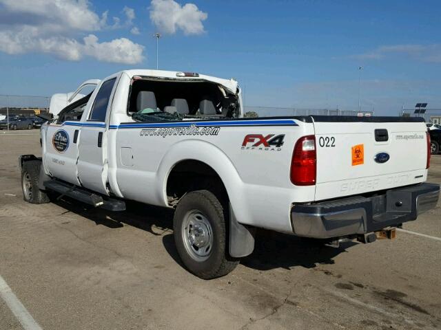 1FT7W2B67DEA96826 - 2013 FORD F250 SUPER WHITE photo 3