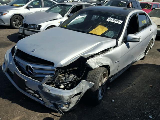 WDDGF4HB6CR230464 - 2012 MERCEDES-BENZ C 250 SILVER photo 2