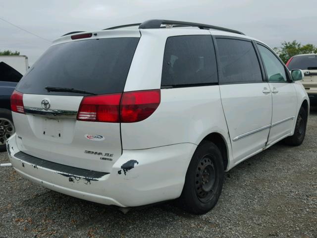 5TDZA22C75S372284 - 2005 TOYOTA SIENNA XLE WHITE photo 4