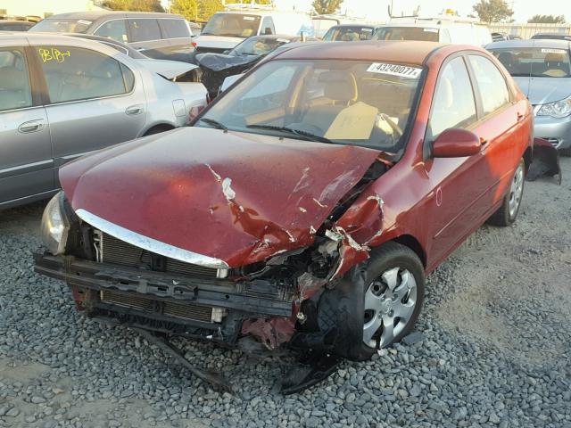 KNAFE222895664114 - 2009 KIA SPECTRA RED photo 2