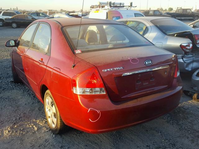 KNAFE222895664114 - 2009 KIA SPECTRA RED photo 3