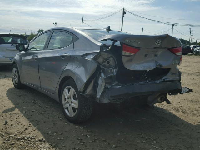 KMHDH4AE1CU335577 - 2012 HYUNDAI ELANTRA SILVER photo 3