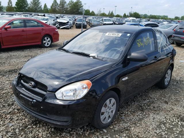 KMHCM36C19U106253 - 2009 HYUNDAI ACCENT GS BLACK photo 2