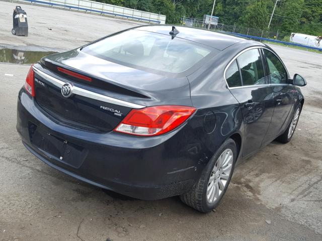 W04GP5EC1B1136204 - 2011 BUICK REGAL CXL CHARCOAL photo 4