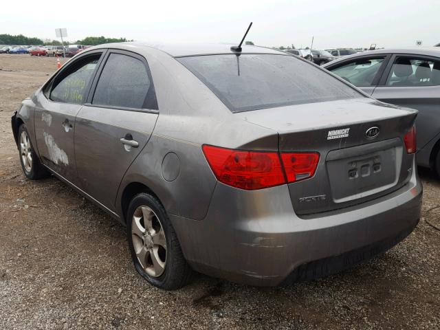 KNAFU4A29A5109550 - 2010 KIA FORTE EX GRAY photo 3