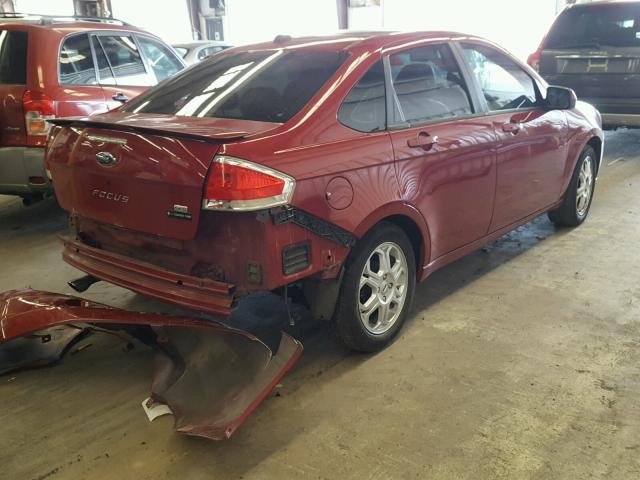 1FAHP36N29W247362 - 2009 FORD FOCUS SES MAROON photo 4