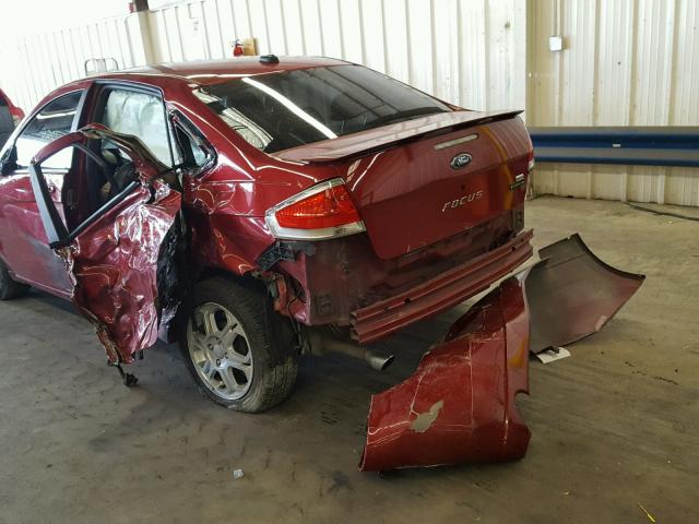 1FAHP36N29W247362 - 2009 FORD FOCUS SES MAROON photo 9