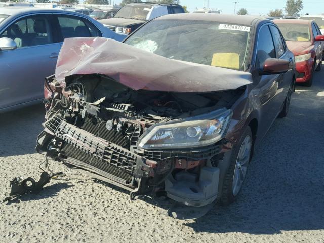 1HGCR2F5XDA269254 - 2013 HONDA ACCORD SPO BURGUNDY photo 2