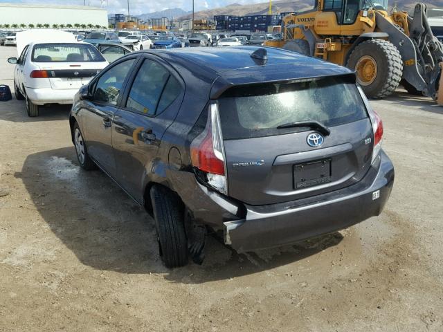 JTDKDTB38F1577982 - 2015 TOYOTA PRIUS C GRAY photo 3