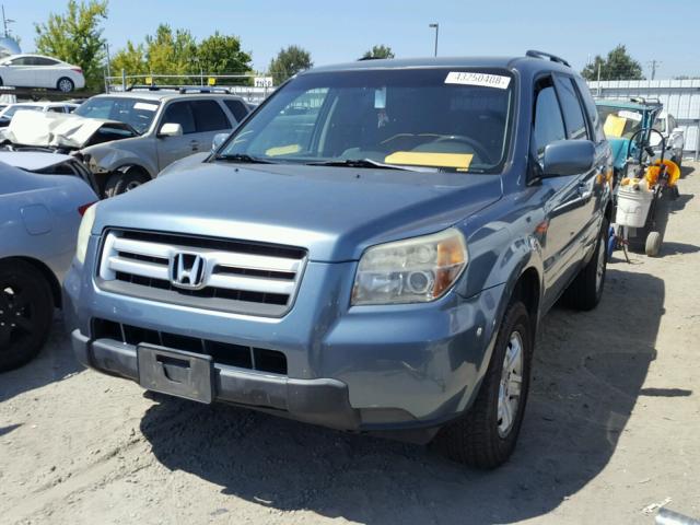 2HKYF18106H561041 - 2006 HONDA PILOT LX BLUE photo 2