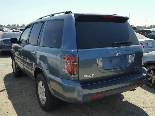 2HKYF18106H561041 - 2006 HONDA PILOT LX BLUE photo 3