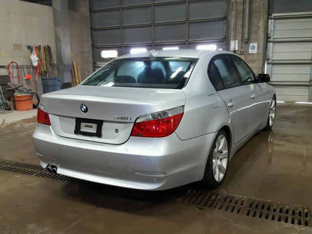 WBANB33585CN67293 - 2005 BMW 545 I SILVER photo 4