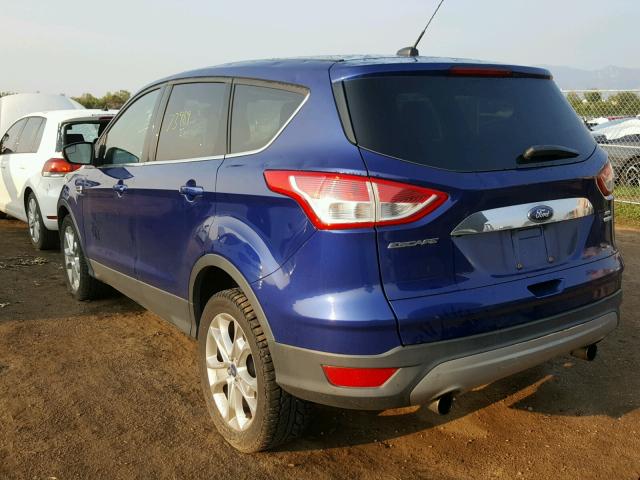 1FMCU9H92DUC79423 - 2013 FORD ESCAPE SEL BLUE photo 3