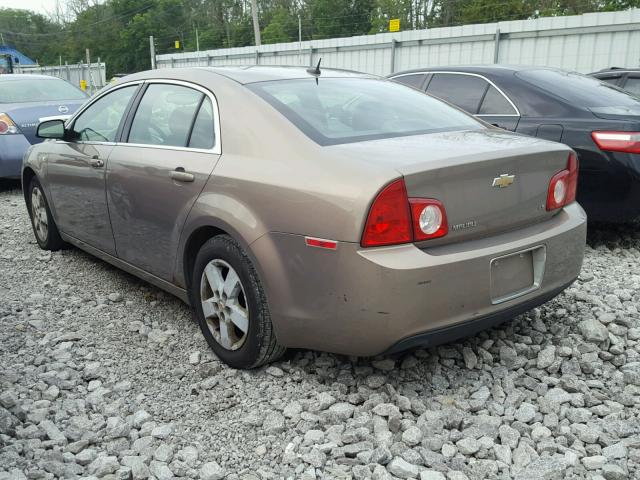 1G1ZG57B78F175953 - 2008 CHEVROLET MALIBU LS თაფლისფერი ფოტო 3