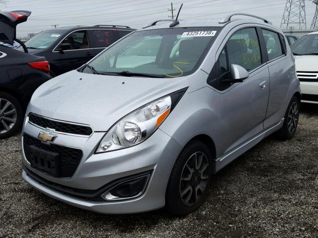 KL8CF6S91DC586344 - 2013 CHEVROLET SPARK 2LT SILVER photo 2