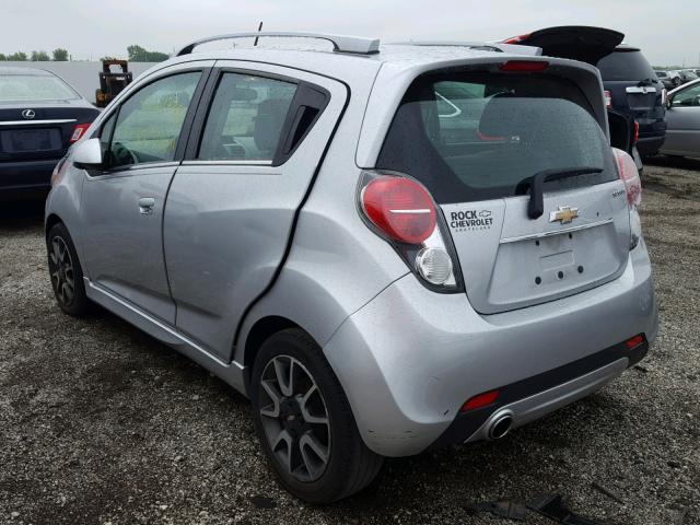 KL8CF6S91DC586344 - 2013 CHEVROLET SPARK 2LT SILVER photo 3