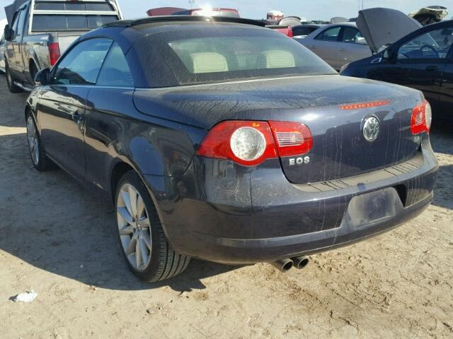 WVWDB71F87V044963 - 2007 VOLKSWAGEN EOS 3.2L S BLACK photo 3